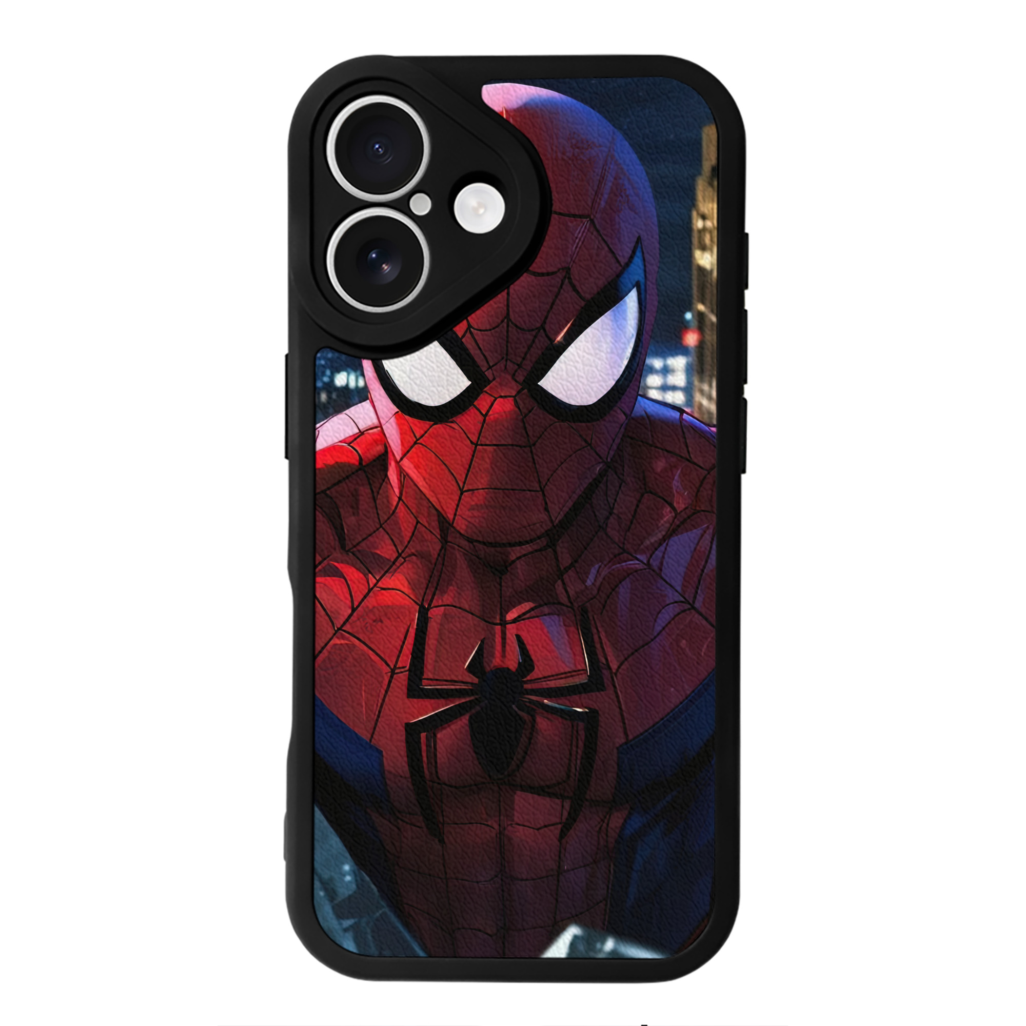 （画像用） Spider Man スパイダーマン 【iPhone 16シリーズ対応】シリコンスマホケース（レザー調） 材質：シリコン